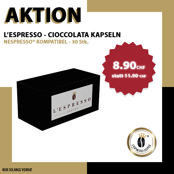 L'ESPRESSO Cioccolata Nespresso® komp* - 30er Pack